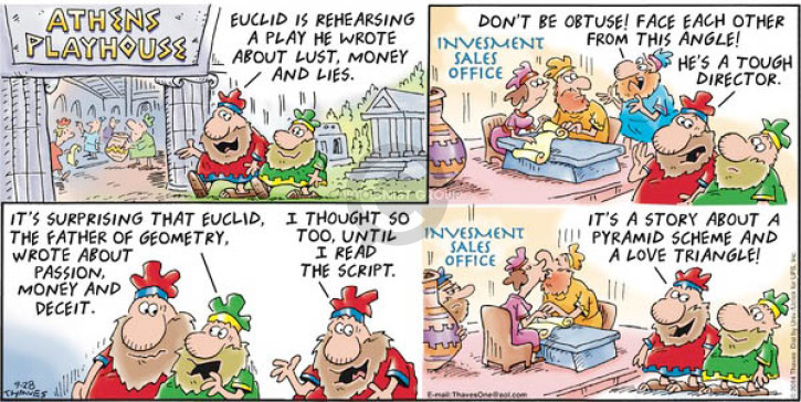 Comic Strip Bob Thaves Tom Thaves  Frank and Ernest 2014-09-28 geometry