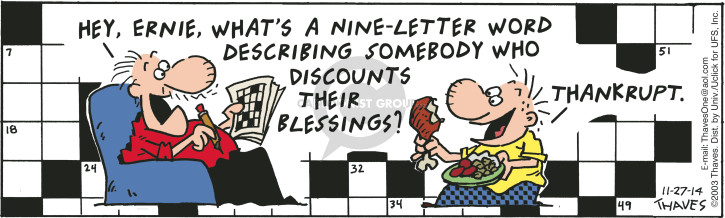 Comic Strip Bob Thaves Tom Thaves  Frank and Ernest 2014-11-27 2003