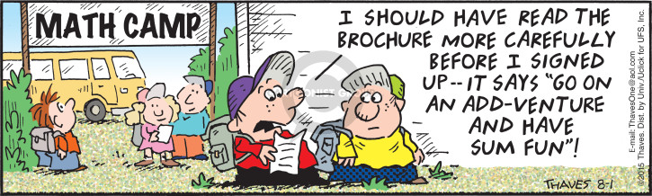 Comic Strip Bob Thaves Tom Thaves  Frank and Ernest 2015-08-01 math