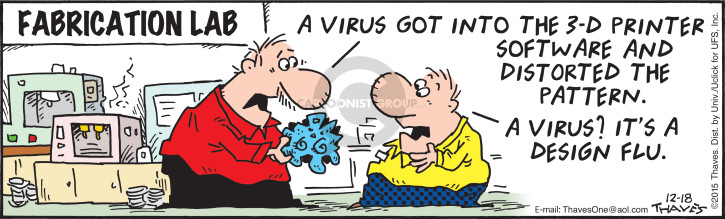 Comic Strip Bob Thaves Tom Thaves  Frank and Ernest 2015-12-18 3-D printer