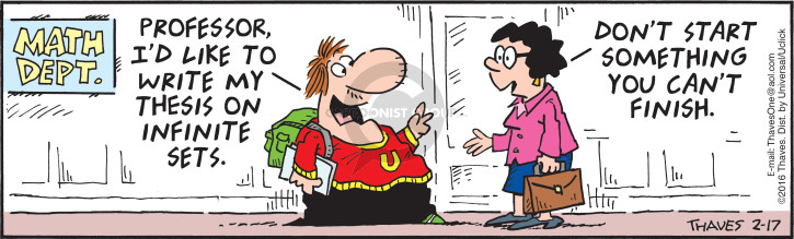 Comic Strip Bob Thaves Tom Thaves  Frank and Ernest 2016-02-17 math teacher