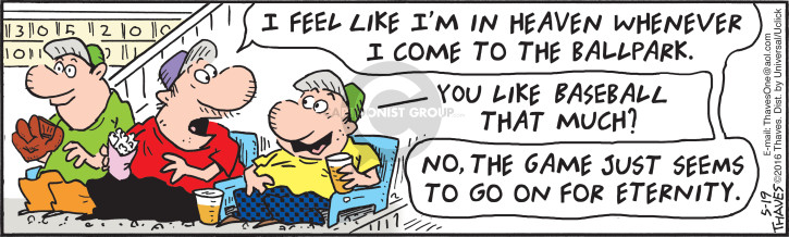 Comic Strip Bob Thaves Tom Thaves  Frank and Ernest 2016-05-19 baseball