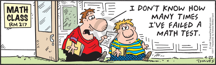 Comic Strip Bob Thaves Tom Thaves  Frank and Ernest 2017-04-22 math