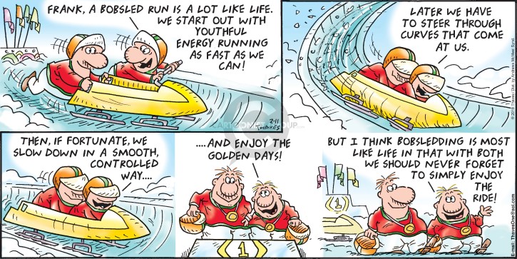 Comic Strip Bob Thaves Tom Thaves  Frank and Ernest 2018-02-11 2018 Olympics