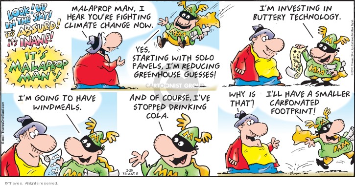 Comic Strip Bob Thaves Tom Thaves  Frank and Ernest 2020-02-23 greenhouse gas