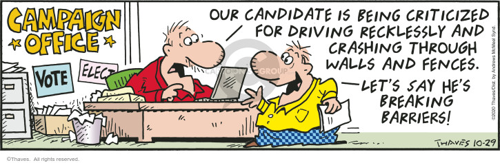 Comic Strip Bob Thaves Tom Thaves  Frank and Ernest 2020-10-29 2020 election