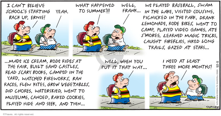 Comic Strip Bob Thaves Tom Thaves  Frank and Ernest 2022-08-28 baseball