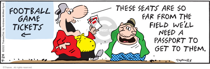 Comic Strip Bob Thaves Tom Thaves  Frank and Ernest 2022-09-24 travel