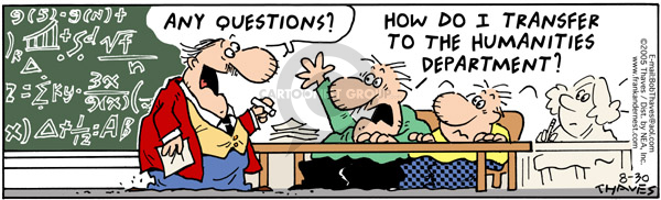 Comic Strip Bob Thaves Tom Thaves  Frank and Ernest 2005-08-30 math