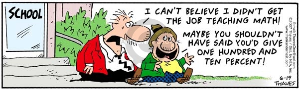 Comic Strip Bob Thaves Tom Thaves  Frank and Ernest 2007-06-19 math