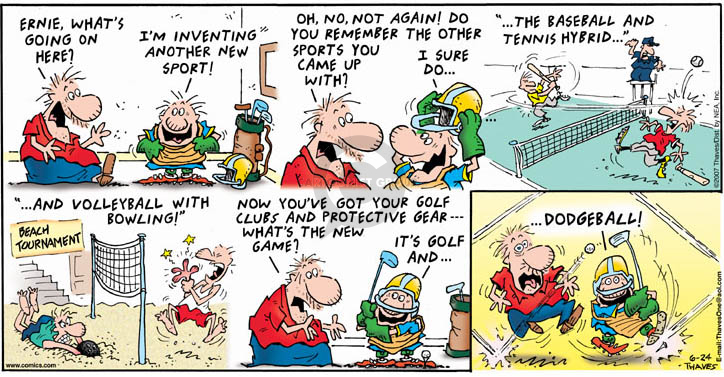 Comic Strip Bob Thaves Tom Thaves  Frank and Ernest 2007-06-24 baseball