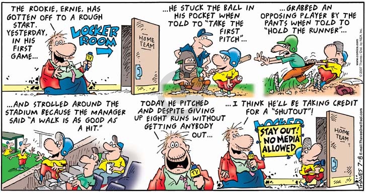 Comic Strip Bob Thaves Tom Thaves  Frank and Ernest 2007-07-08 baseball