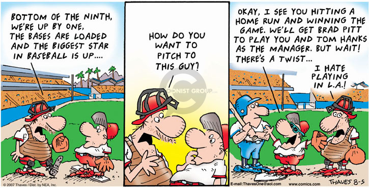Comic Strip Bob Thaves Tom Thaves  Frank and Ernest 2007-08-05 baseball