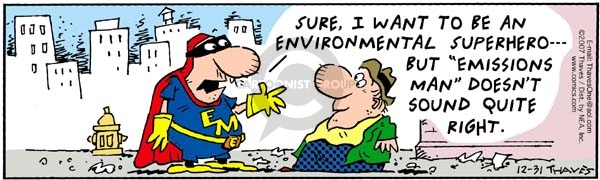 Comic Strip Bob Thaves Tom Thaves  Frank and Ernest 2007-12-31 greenhouse gas