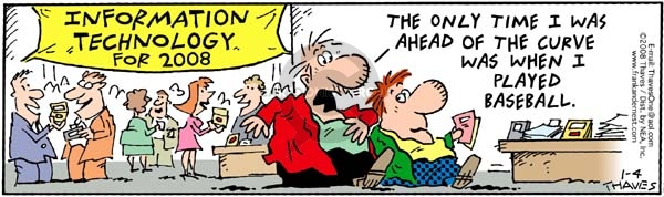 Comic Strip Bob Thaves Tom Thaves  Frank and Ernest 2008-01-04 baseball