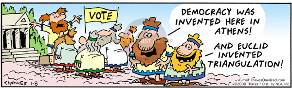 Comic Strip Bob Thaves Tom Thaves  Frank and Ernest 2008-01-08 geometry