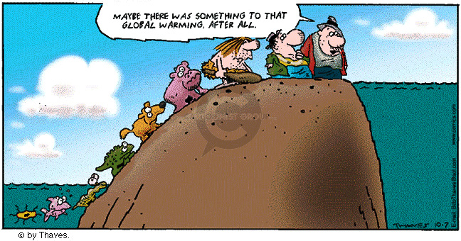 Comic Strip Bob Thaves Tom Thaves  Frank and Ernest 2001-10-07 greenhouse gas