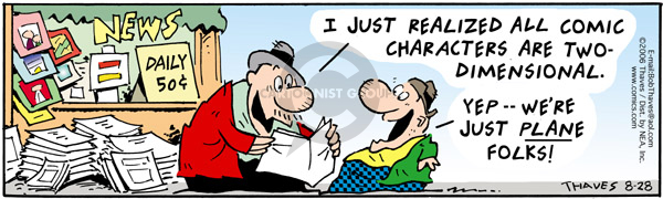 Comic Strip Bob Thaves Tom Thaves  Frank and Ernest 2006-08-28 $.50