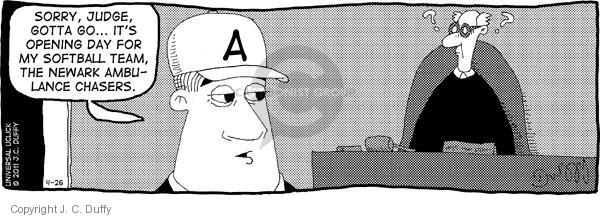 Comic Strip J.C. Duffy  Fusco Brothers 2011-04-26 softball