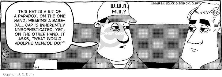 Comic Strip J.C. Duffy  Fusco Brothers 2013-04-03 baseball cap