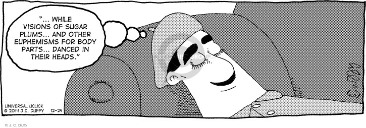 Comic Strip J.C. Duffy  Fusco Brothers 2014-12-24 'twas