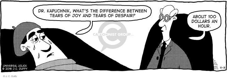 Comic Strip J.C. Duffy  Fusco Brothers 2016-11-03 $100