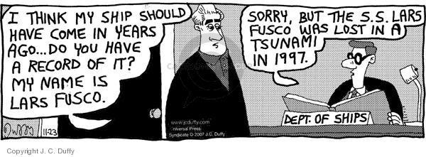 Comic Strip J.C. Duffy  Fusco Brothers 2007-11-23 1990s