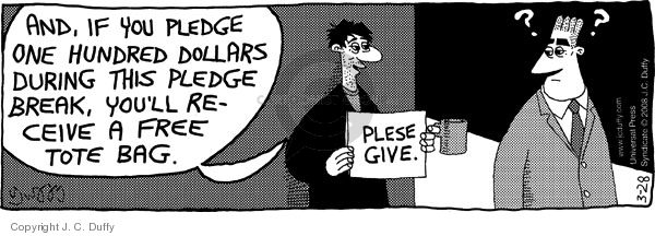 Comic Strip J.C. Duffy  Fusco Brothers 2008-03-28 $1.00