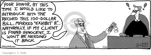 Comic Strip J.C. Duffy  Fusco Brothers 2008-11-26 $1.00