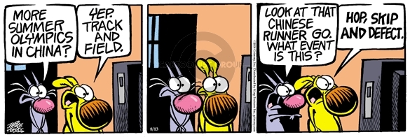 Comic Strip Mike Peters  Mother Goose and Grimm 2008-08-13 2008 Olympics