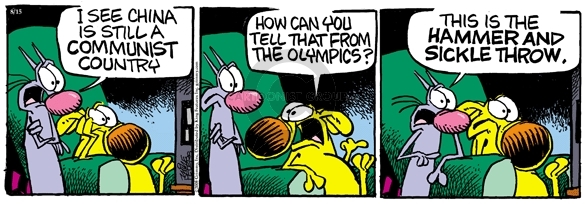 Comic Strip Mike Peters  Mother Goose and Grimm 2008-08-15 2008 Olympics