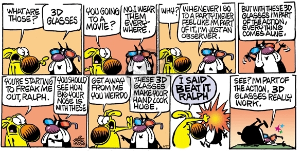 Comic Strip Mike Peters  Mother Goose and Grimm 2009-09-27 3-D glasses