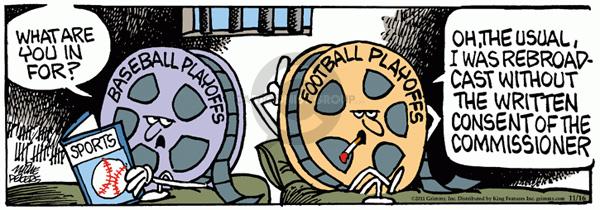 Comic Strip Mike Peters  Mother Goose and Grimm 2011-11-16 baseball