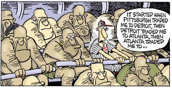 Comic Strip Mike Peters  Mother Goose and Grimm 2013-01-06 baseball