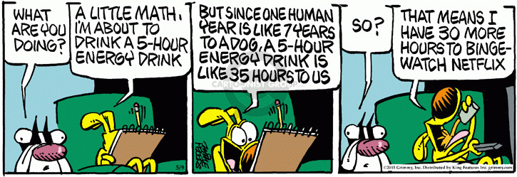 Comic Strip Mike Peters  Mother Goose and Grimm 2015-05-09 subtraction