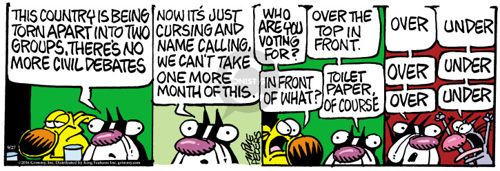 Comic Strip Mike Peters  Mother Goose and Grimm 2016-09-27 2016 election debate