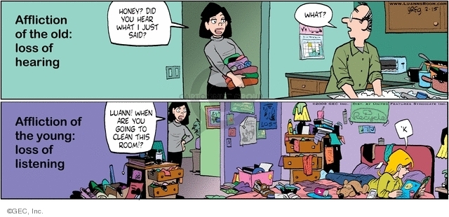 Comic Strip Greg Evans  Luann 2009-02-15 recycle