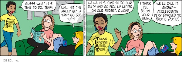 Comic Strip Greg Evans  Luann 2009-06-01 environment