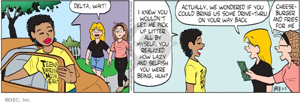 Comic Strip Greg Evans  Luann 2009-06-03 environment