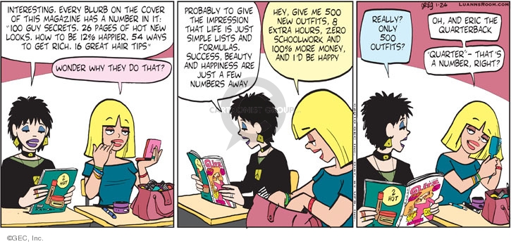 Comic Strip Greg Evans  Luann 2010-01-24 100