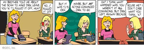 Comic Strip Greg Evans  Luann 2010-10-25 'scuse