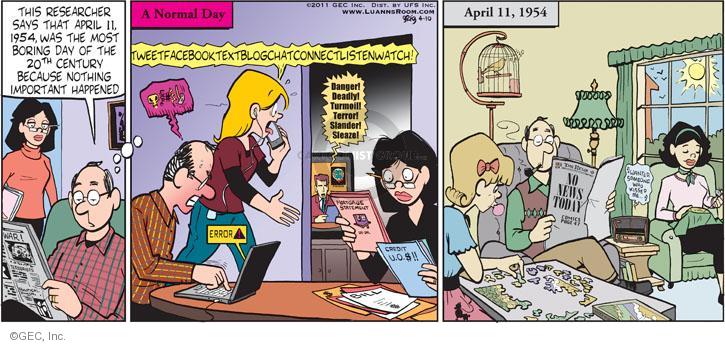 Comic Strip Greg Evans  Luann 2011-04-10 20th century