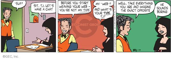 Comic Strip Greg Evans  Luann 2012-01-17 'sup