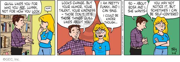 Comic Strip Greg Evans  Luann 2012-03-14 kindness