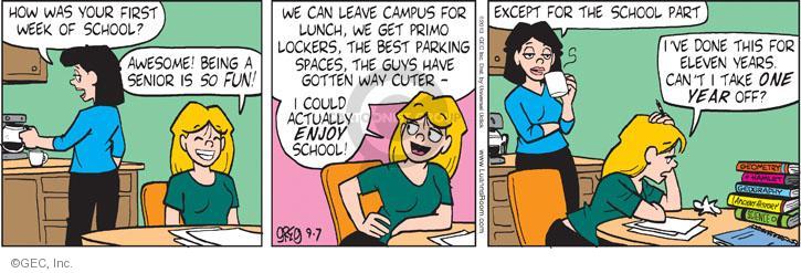 Comic Strip Greg Evans  Luann 2013-09-07 geometry