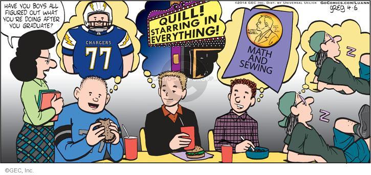 Comic Strip Greg Evans  Luann 2014-04-06 math