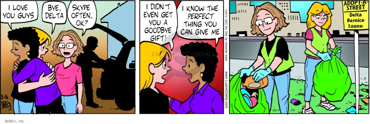 Comic Strip Greg Evans  Luann 2014-08-16 environment