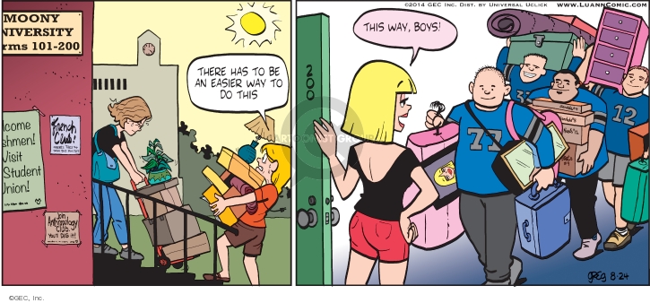 Comic Strip Greg Evans  Luann 2014-08-24 101