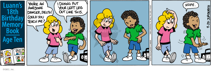 Comic Strip Greg Evans  Luann 2014-09-25 18th birthday