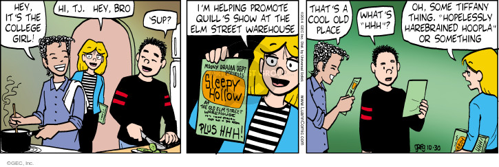 Comic Strip Greg Evans  Luann 2014-10-30 'sup